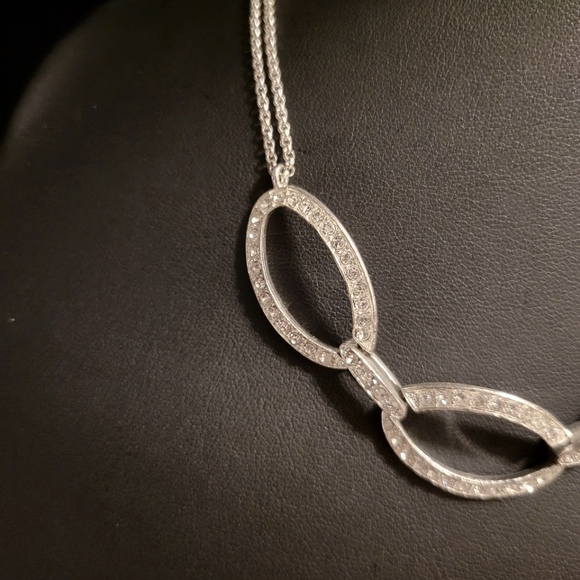 Estate Rhinestone Double Necklace - Picture 3 of 4